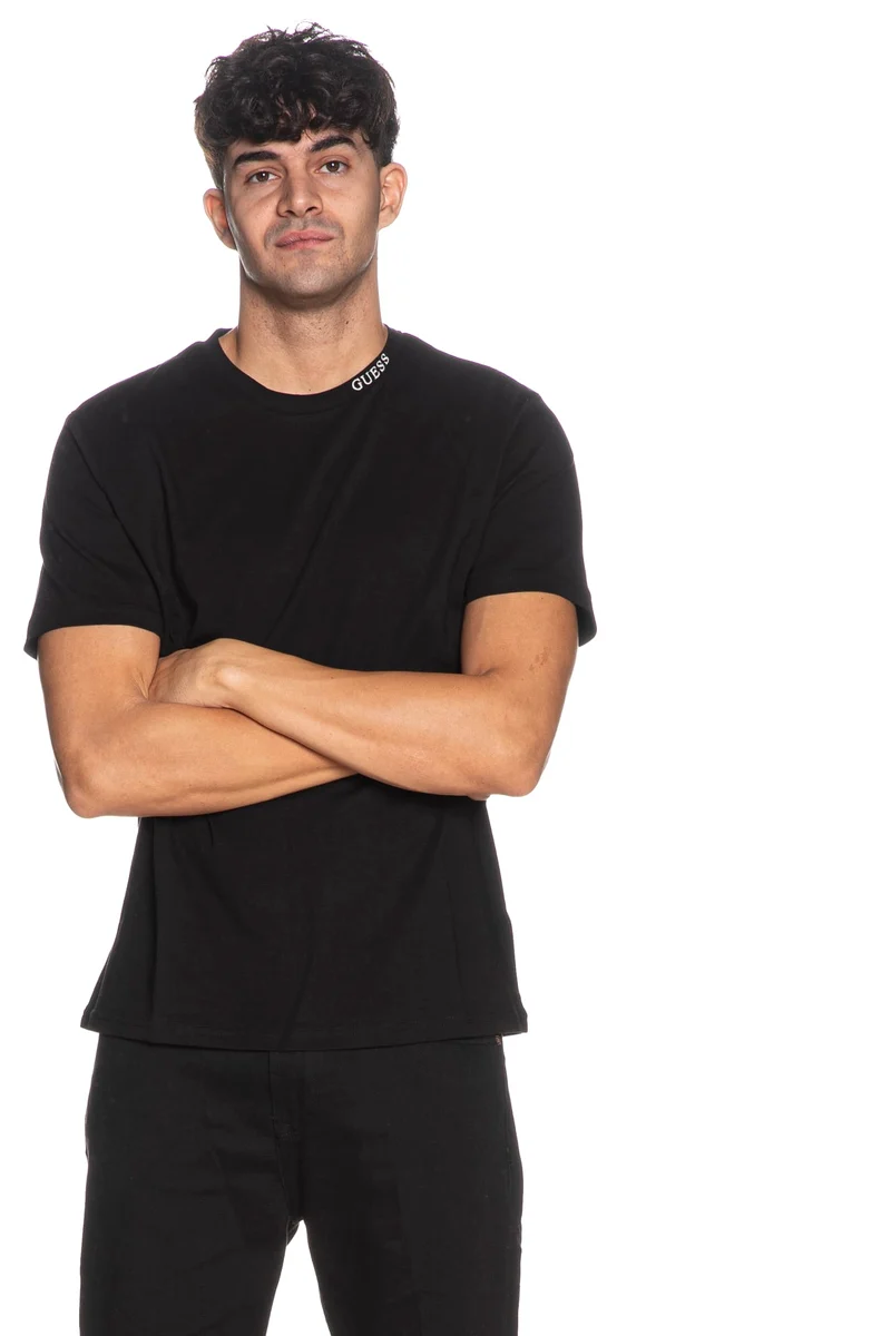 T Shirt Guess Joseph Ss Tee Da Uomo Nera