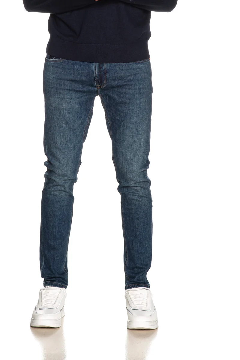 Jeans Gianni Lupo Kevin Skinny 102 Da Uomo Denim Medio Dark Blu