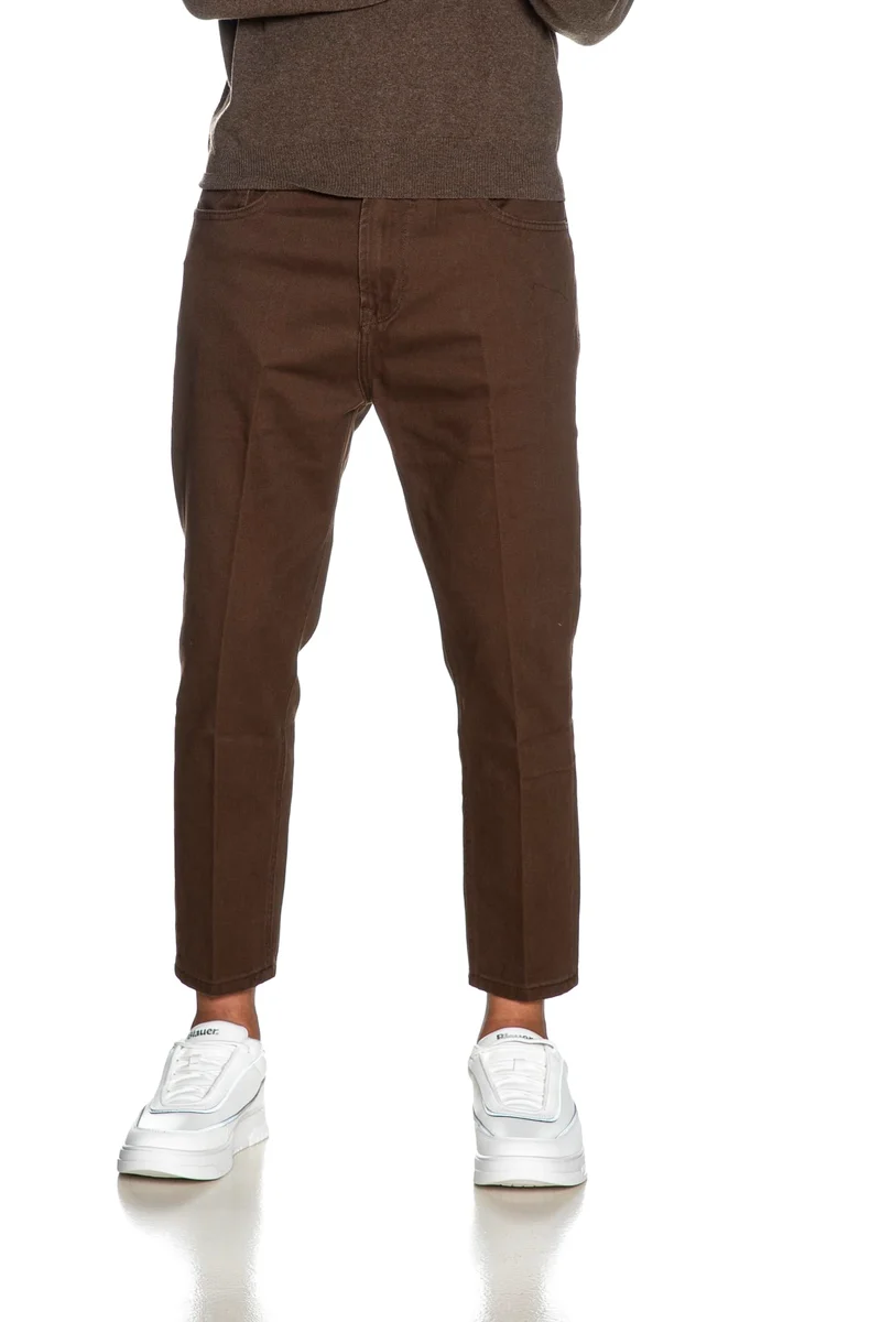 Jeans Gianni Lupo Cooper Carrot 93 Da Uomo Denim Marrone