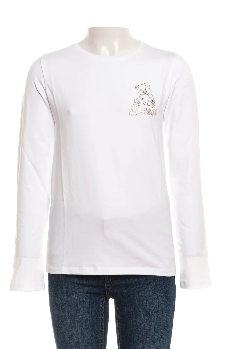 T Shirt Guess Strass Beer Tee Da Bambina Latte