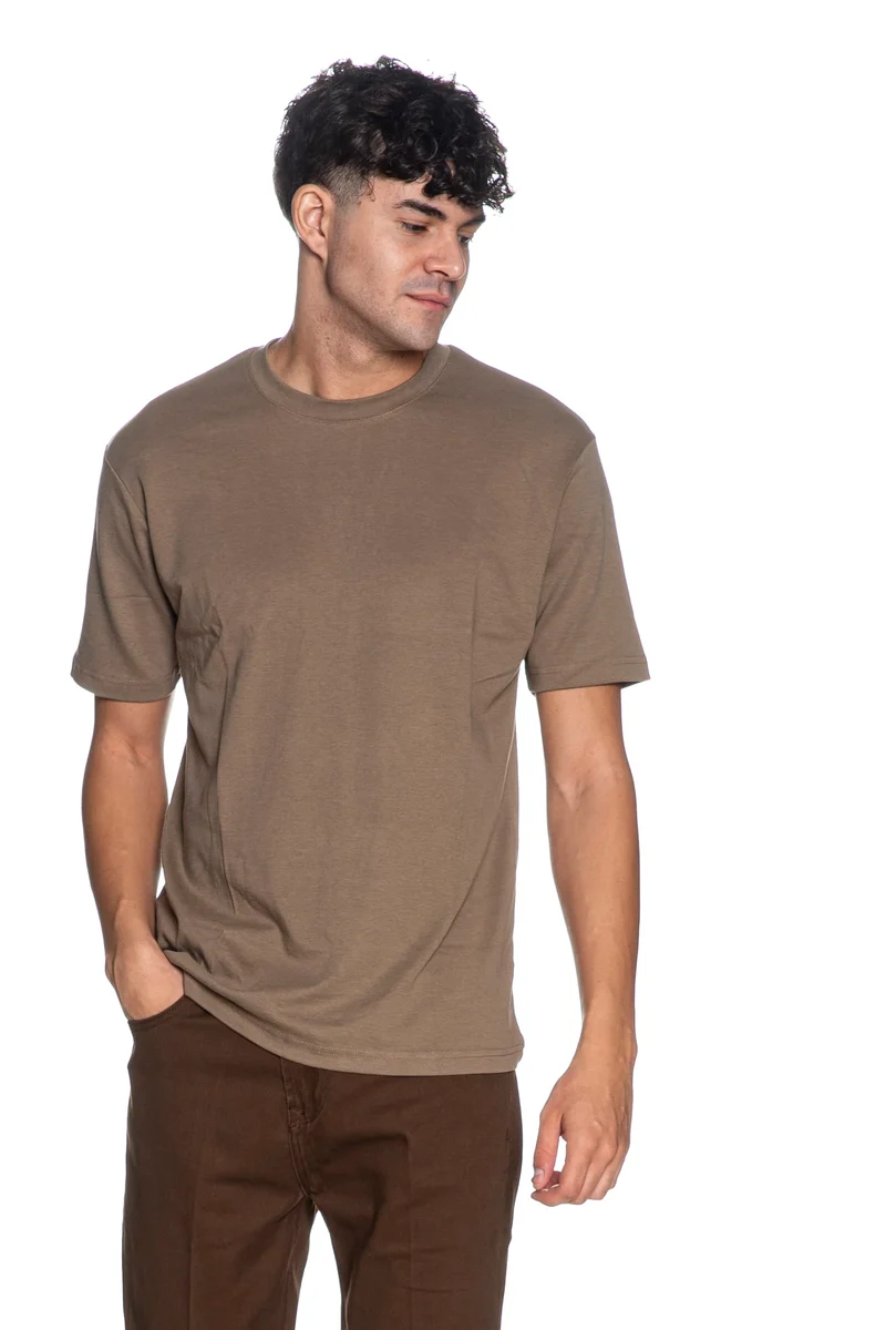 T Shirt Gianni Lupo Classic Soft Ss Tee Da Uomo Fango