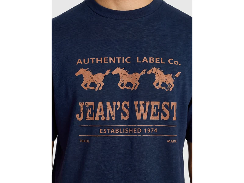 T-shirt con stampa Jean's West 100% cotone