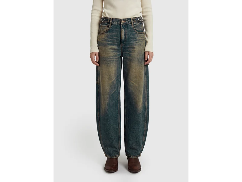 Jeans barrel fit effetto vintage