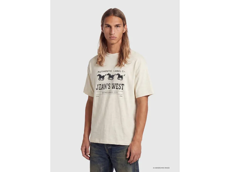 T-shirt con stampa Jean's West 100% cotone
