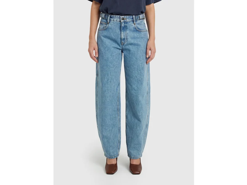Jeans barrel fit lavaggio chiaro