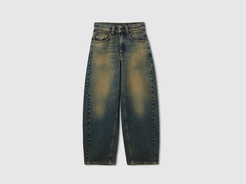 Jeans barrel fit lavaggio vintage