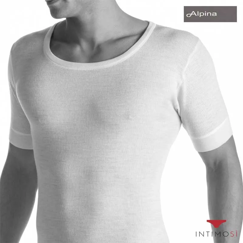 Maglia mezza manica girocollo in misto lana | Alpina 81
