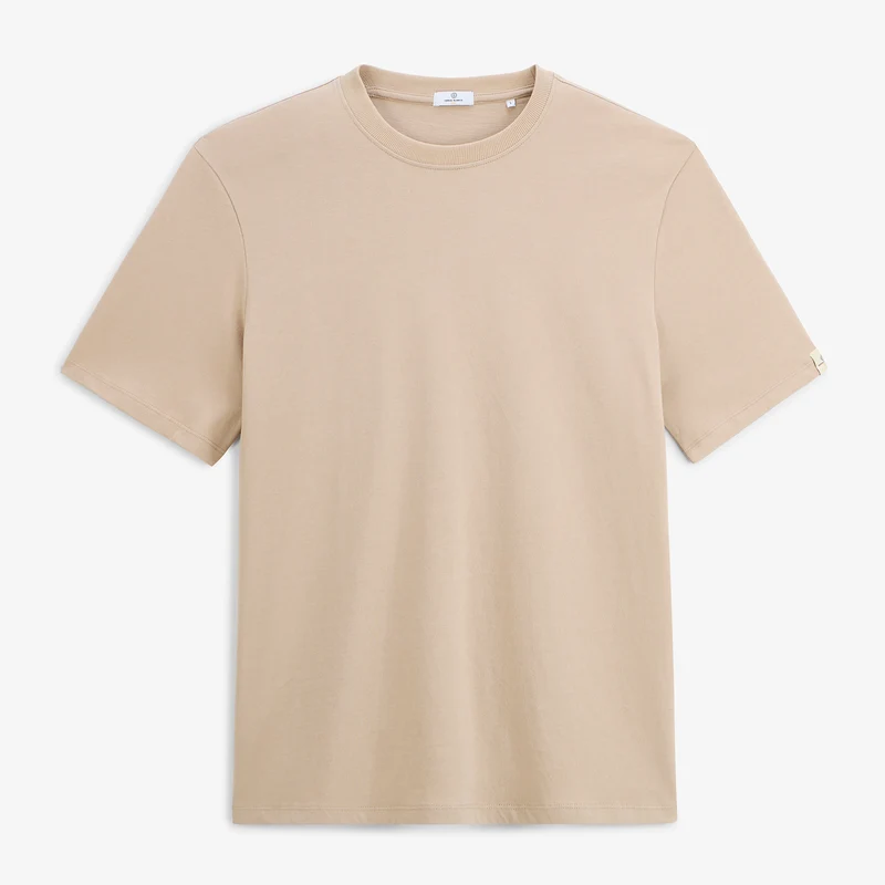 T-shirt manches courtes oversize coton beige sable Thor SBPLAY