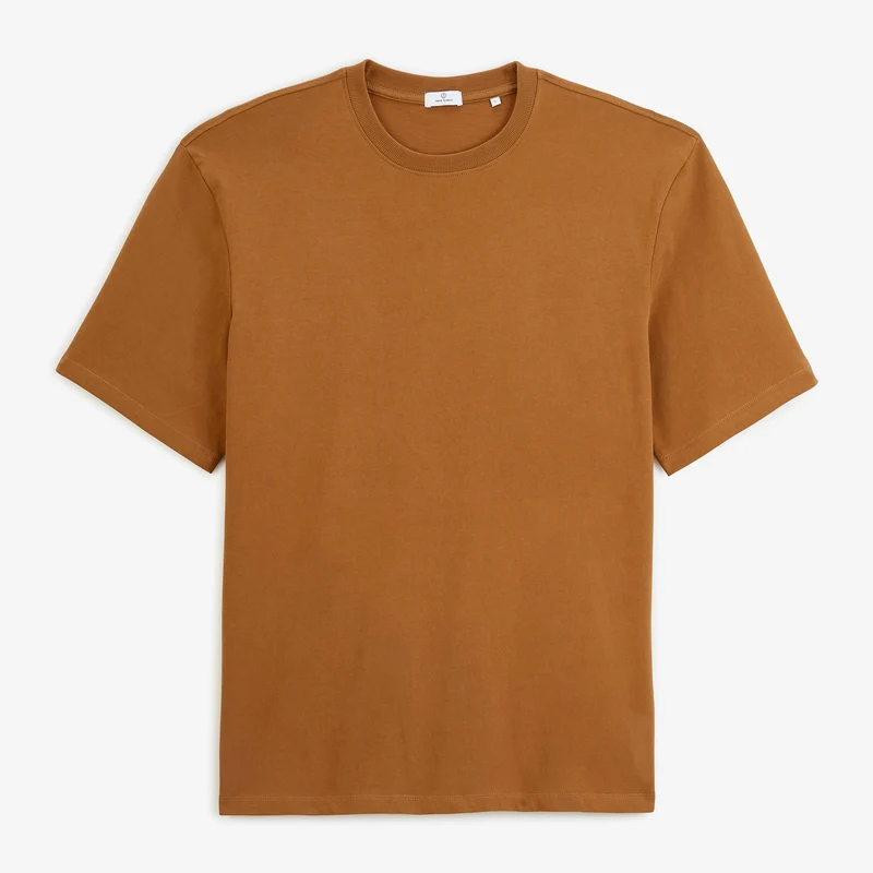 T-shirt manches courtes oversize coton marron caramel Thor SBPLAY