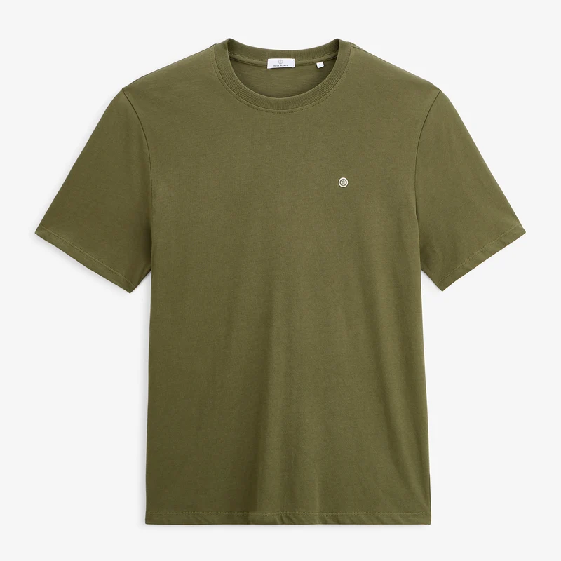 T-shirt manches courtes coton vert thym Théo