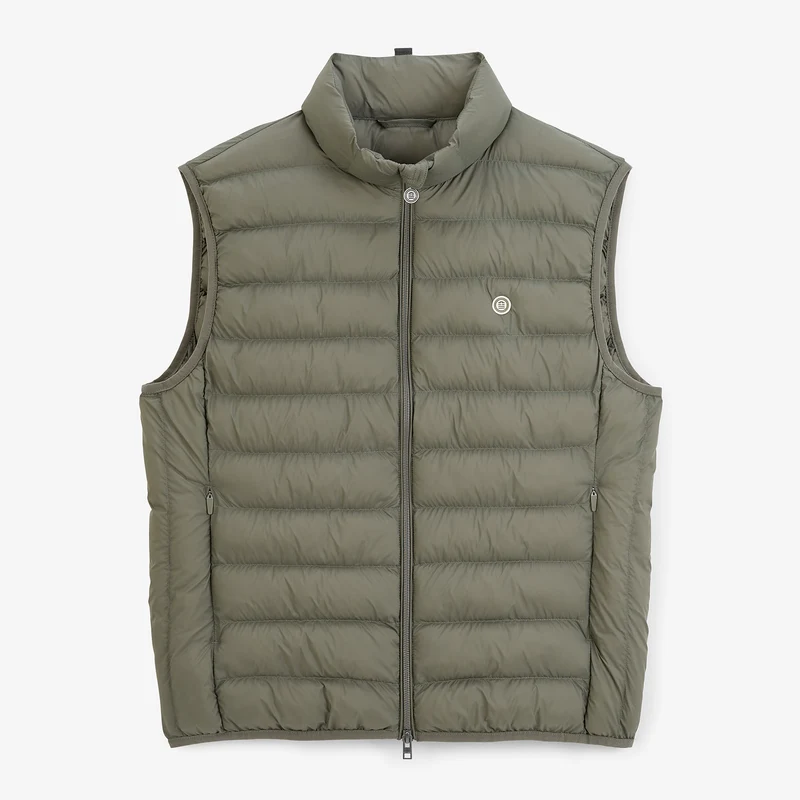 Doudoune sans manches marron taupe Piumino