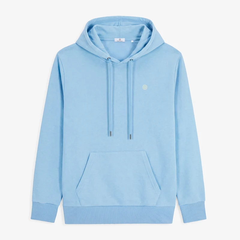 Sweat à capuche Samson en coton molletonné bleu ciel