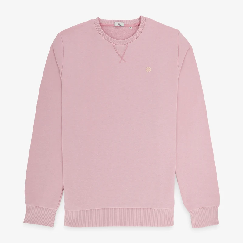 Sweat col rond Stanley en coton molletonné rose
