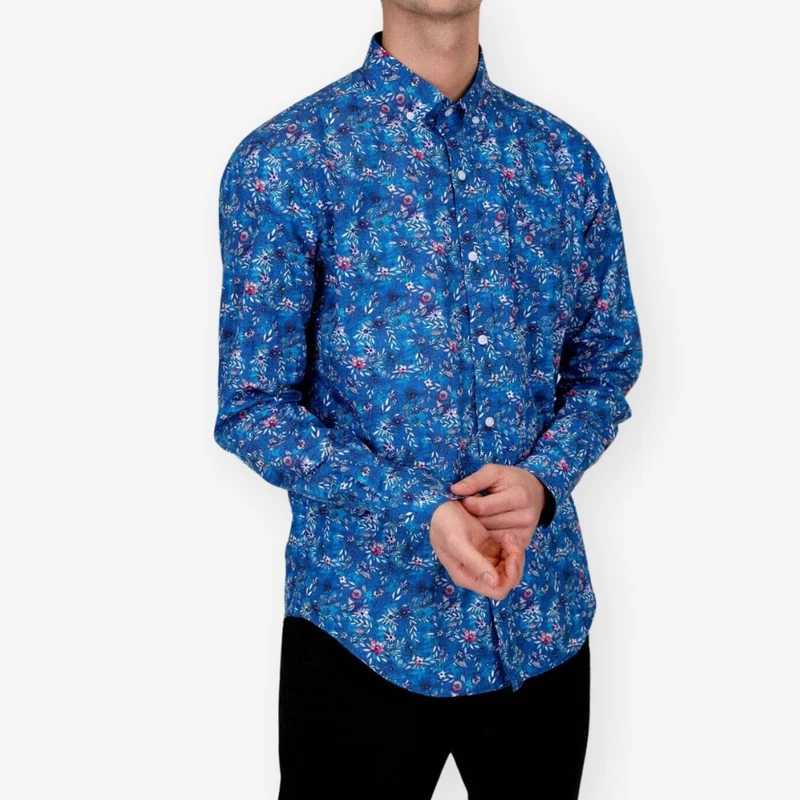 Chemise à manches longues imprimée