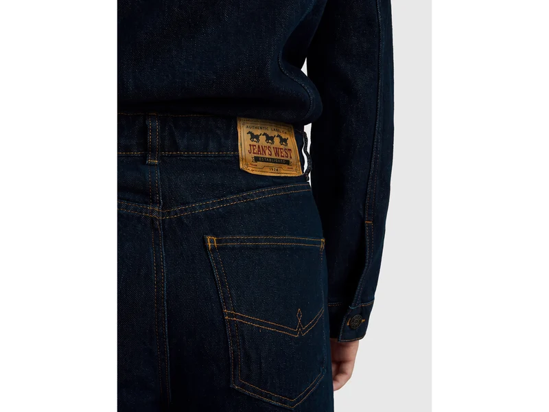 Tuta di jeans wide fit lavaggio rinse