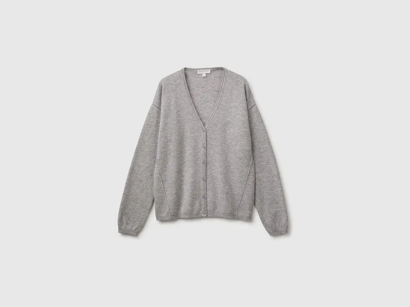 Cardigan in misto lana e cashmere