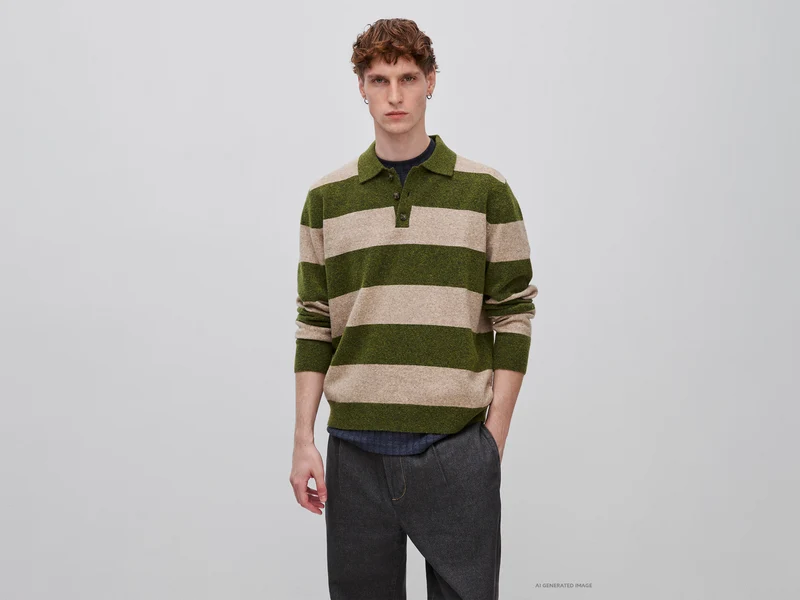 Polo in maglia a righe