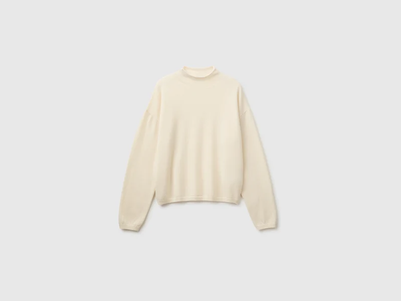 Maglia morbida in misto lana e cashmere