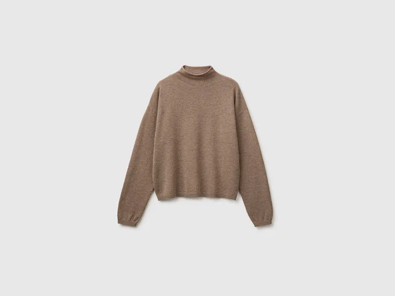 Maglia morbida in misto lana e cashmere