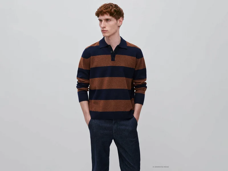 Polo in maglia a righe