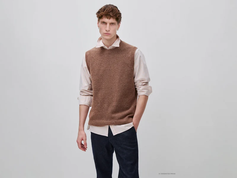 Gilet in maglia di misto alpaca