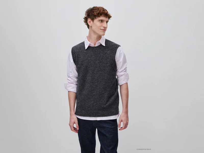 Gilet in maglia di misto alpaca