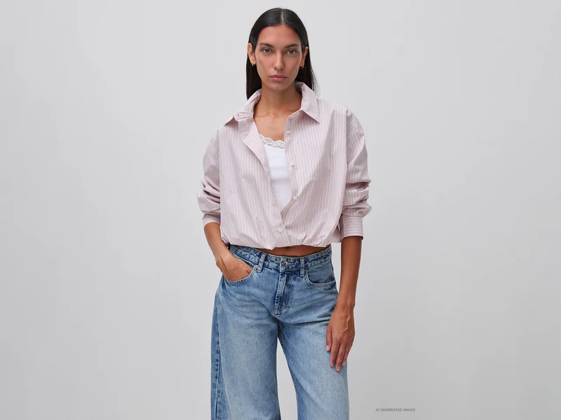 Camicia a righe con top interno