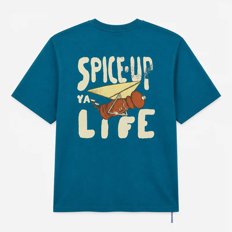 T-shirt manches courtes oversize bleu canard Spice-Up Ya Life SBPLAY