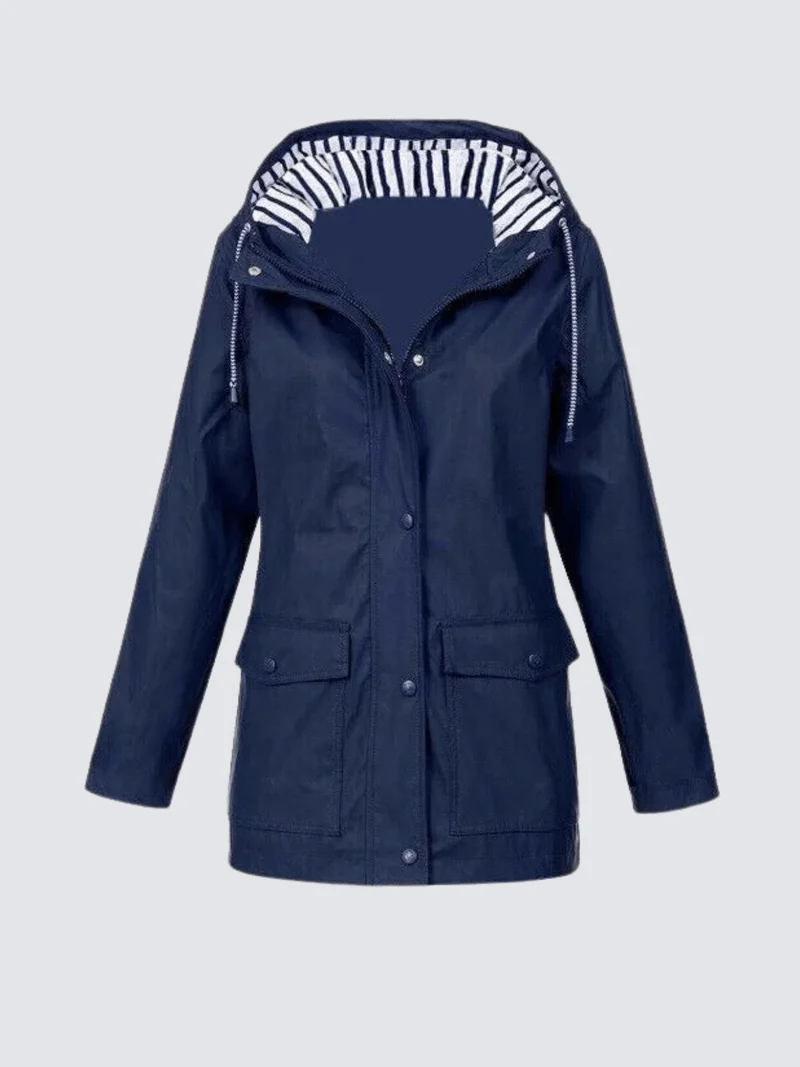 Women's Waterproof Lightweight Windbreaker Jacket for Outdoor Use