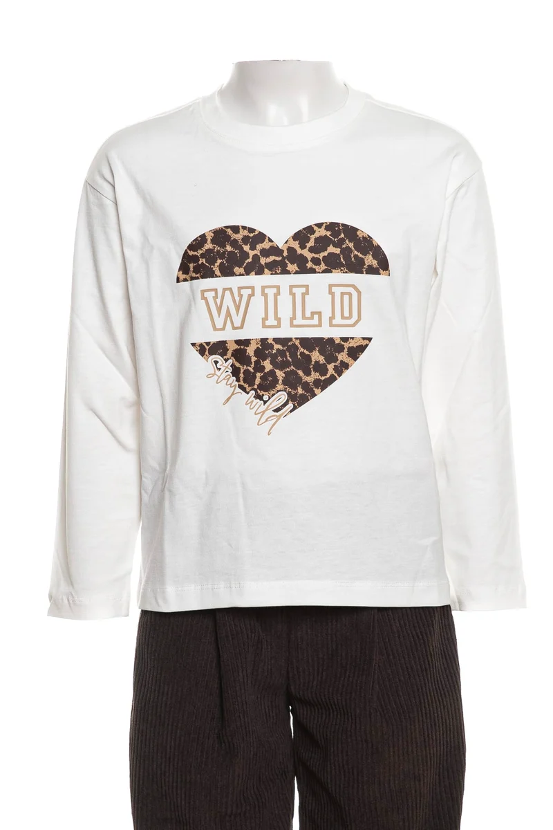T Shirt Kids Only Scarlett Printed Relaxed Da Bambina Panna