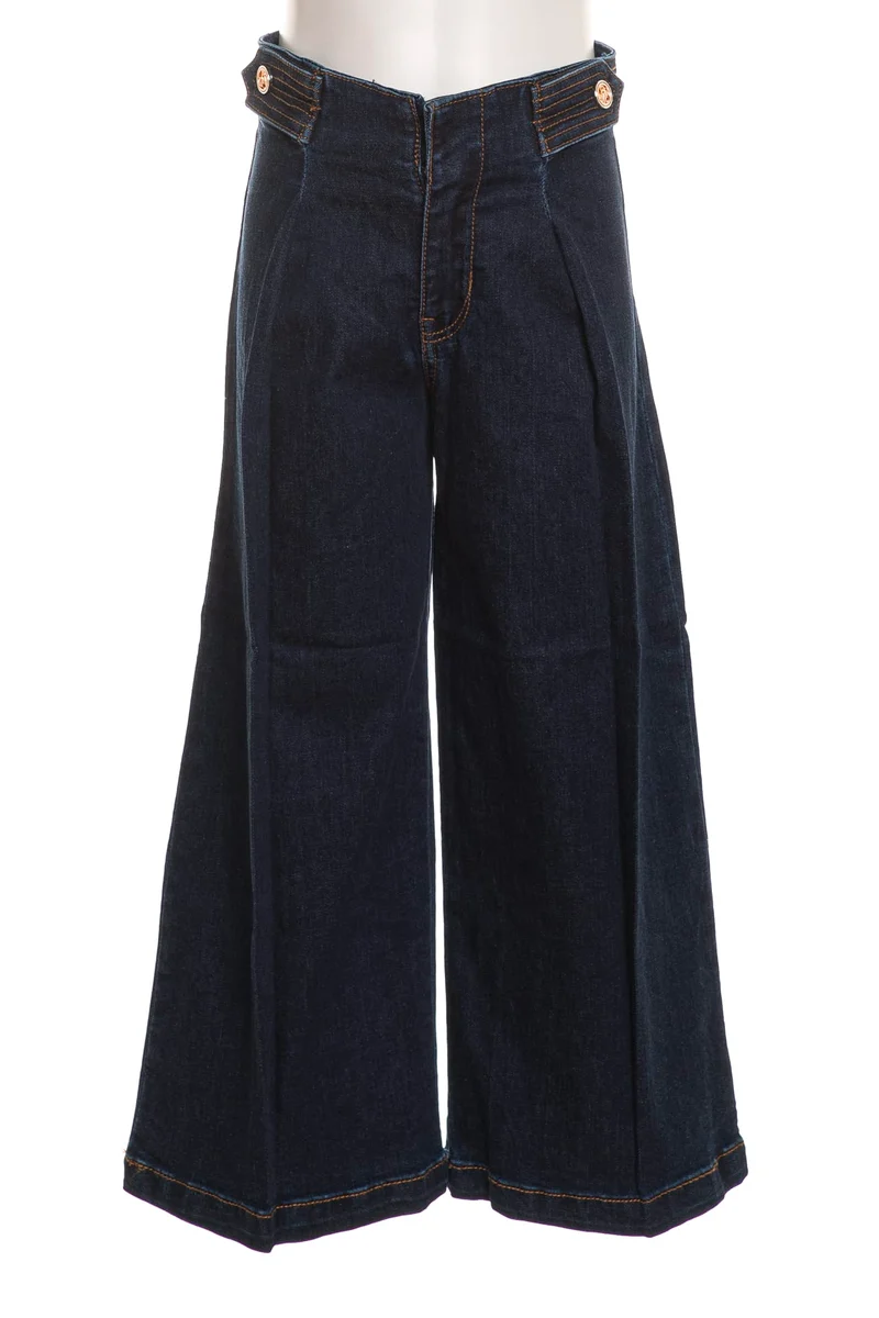 Jeans Mayoral Wide Leg Hight Waist Da Bambina Denim Dark Blu