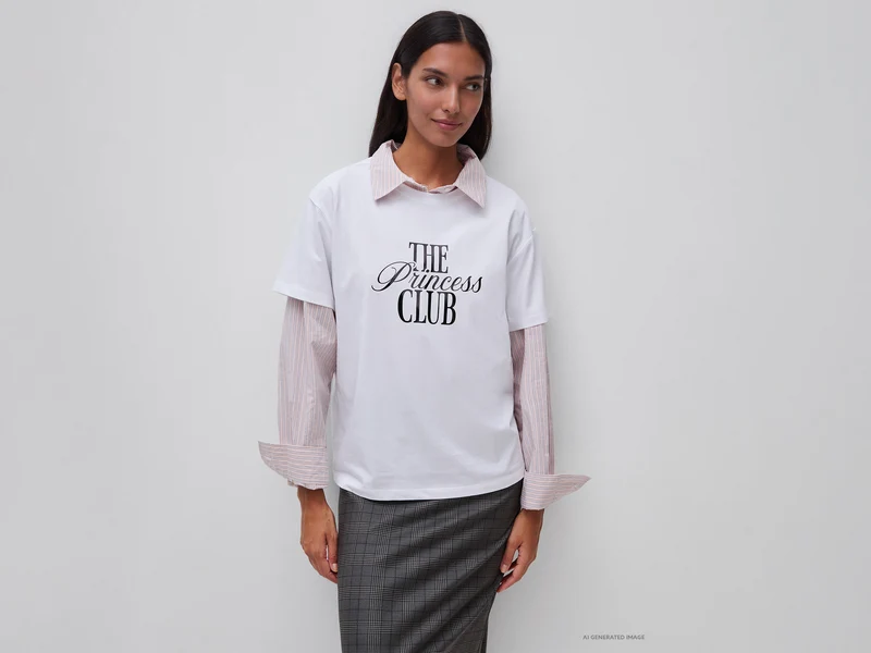 T-shirt over fit con stampa