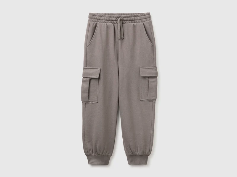 Pantaloni cargo in felpa