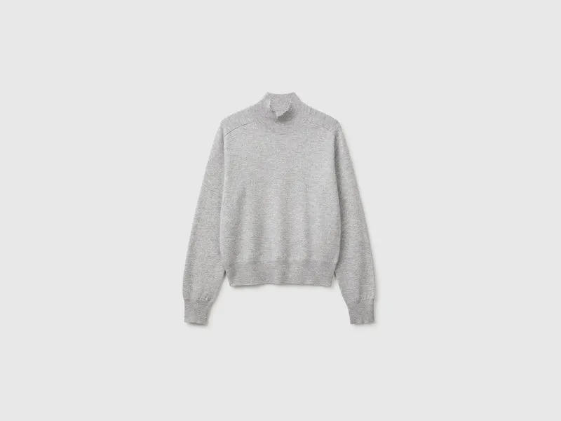Maglia dolcevita in misto cashmere