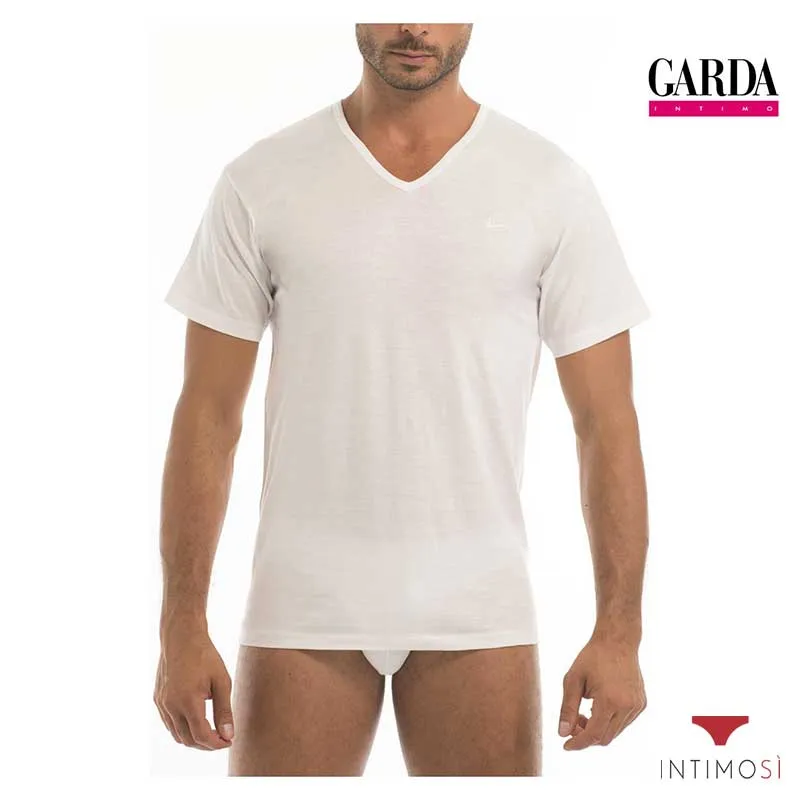 Maglia manica corta scollo V cotone mercerizzato Conf. 3 Pz | Garda 0046