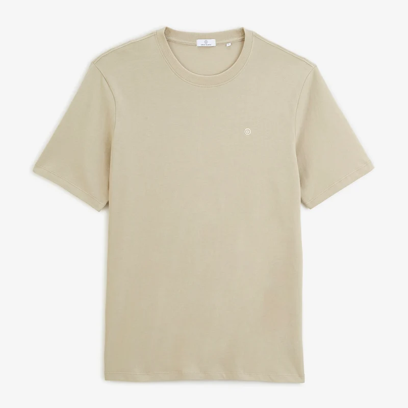 T-shirt manches courtes coton beige Théo