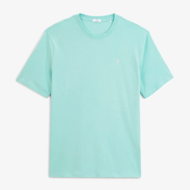 T-shirt manches courtes coton bleu Théo