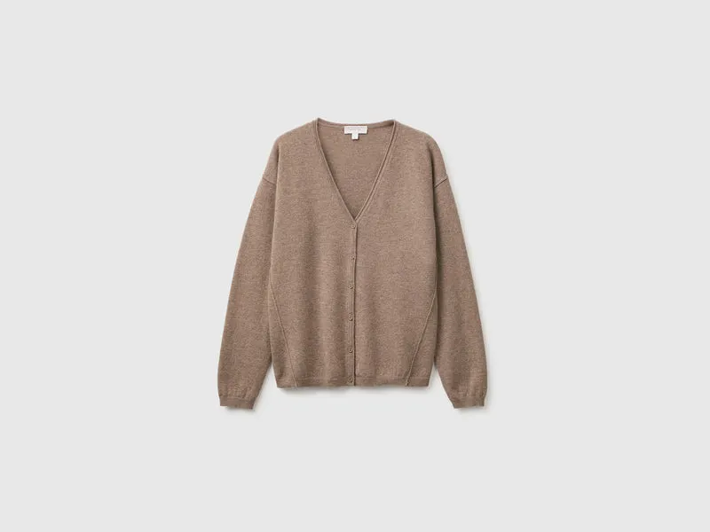 Cardigan in misto lana e cashmere