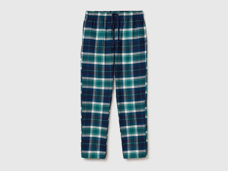 Pantaloni tartan in flanella