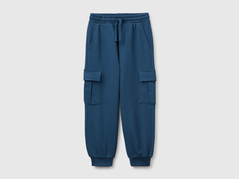 Pantaloni cargo in felpa