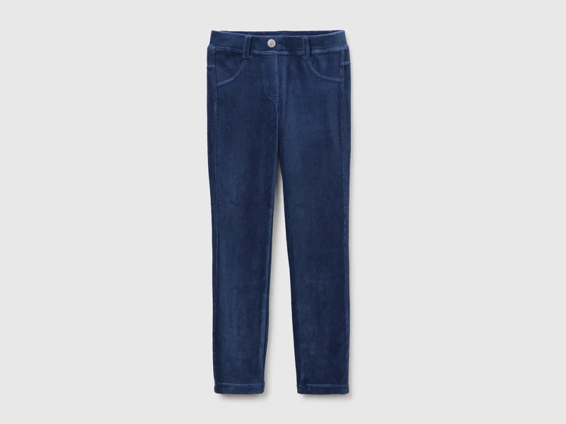 Pantaloni super skinny in ciniglia