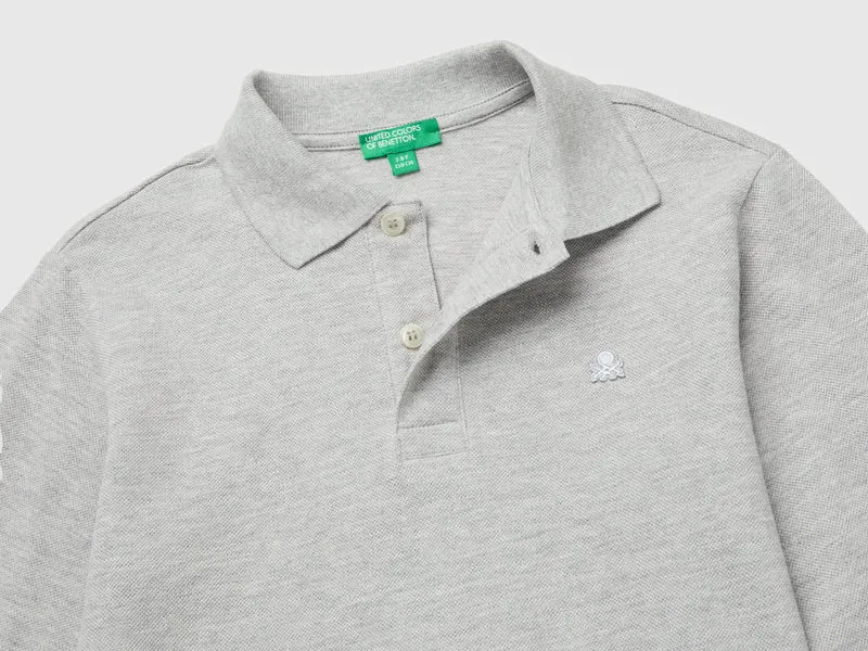 Polo manica lunga in cotone bio