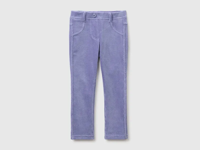 Pantaloni in ciniglia a costine