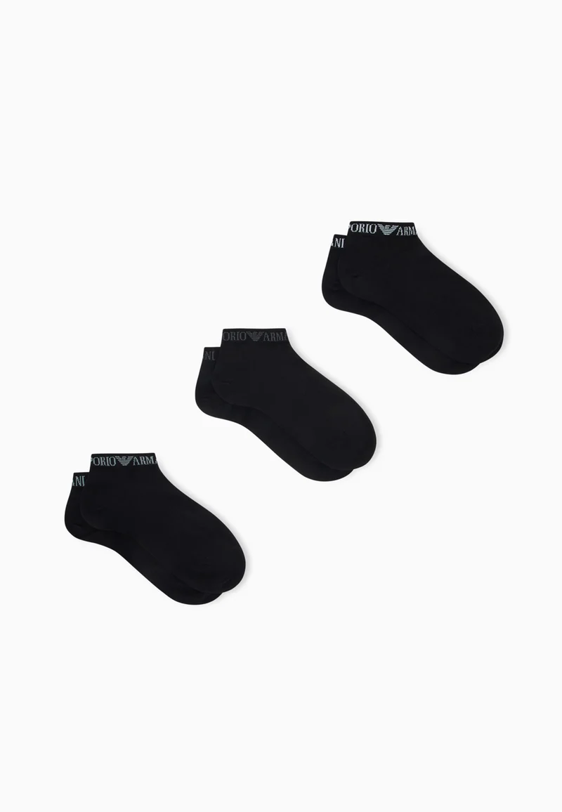 EMPORIO ARMANI 3 Calzini Uomo Corti Cotone ART. EM000550-AF20083