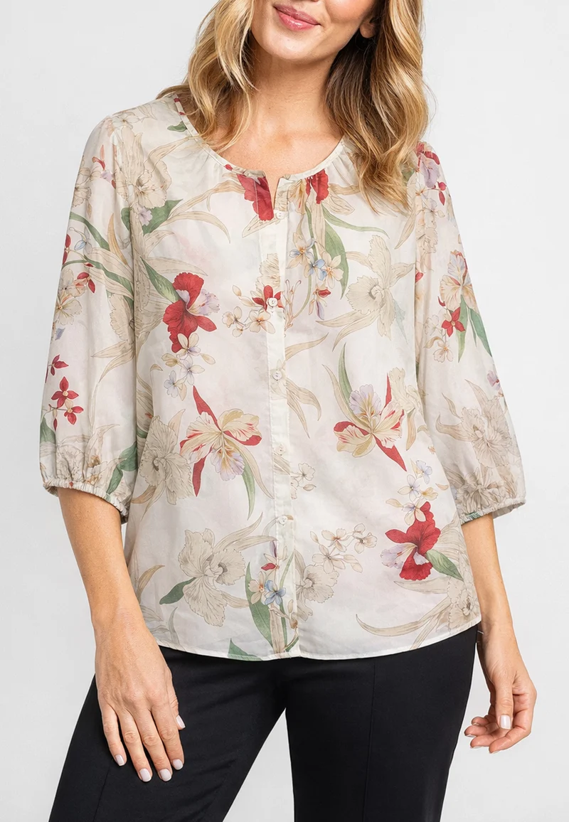 LUISA VIOLA Camicia Donna Curvy In Mussola Floreale ART. 5006F0-31JW