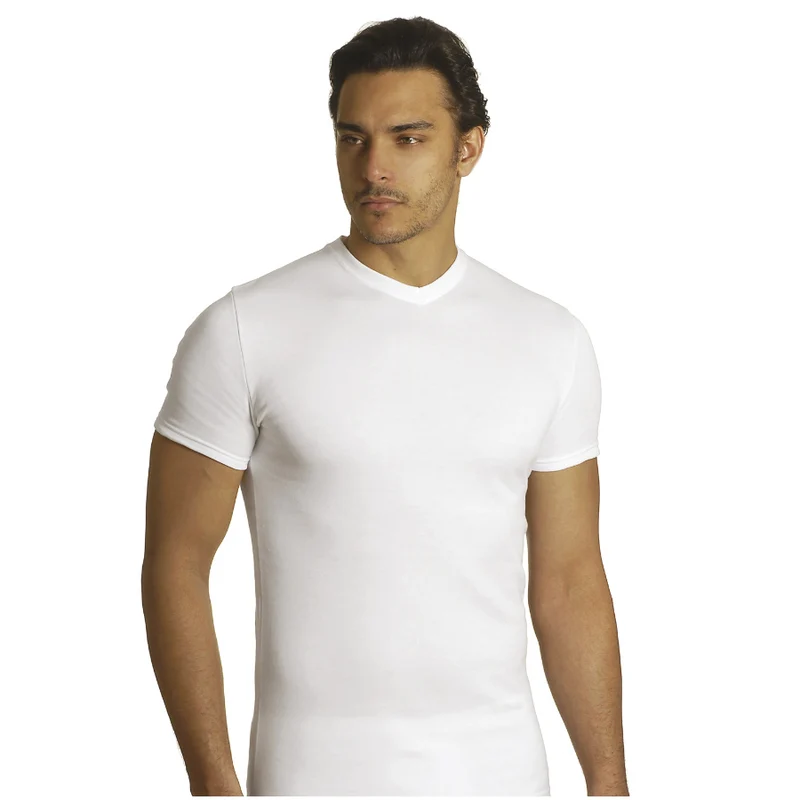 Maglia mezza manica scollo V in caldo cotone | Axiom 7019