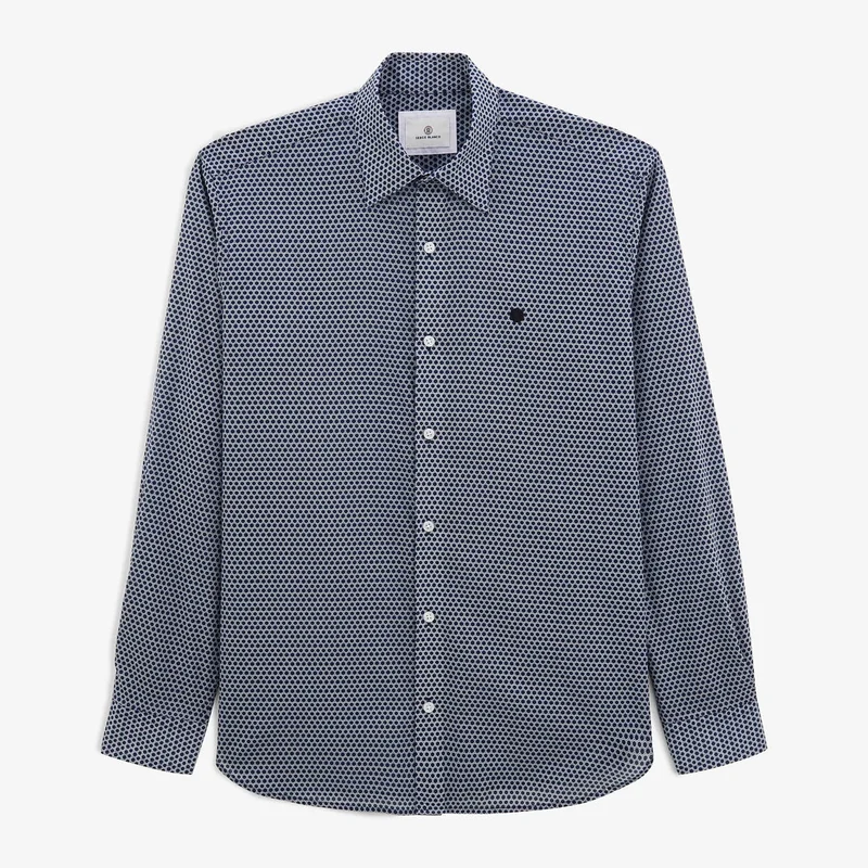 Chemise Charles alvéoles dark navy