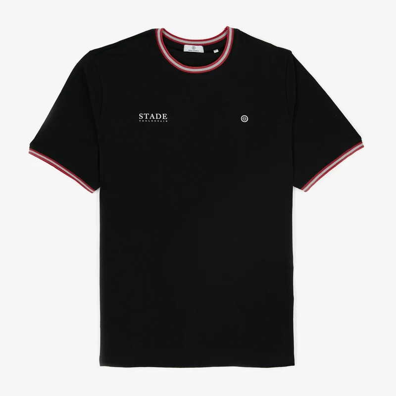 T-shirt manches courtes maille piquée noir Stade Toulousain
