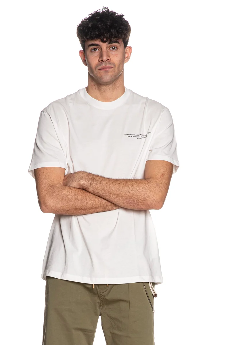 T Shirt Armani Exchange Back Where It All Started Da Uomo Bianca