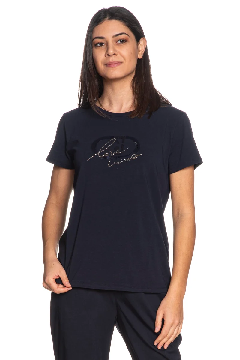 .T Shirt Liu Jo Love Da Donna Blu Marina